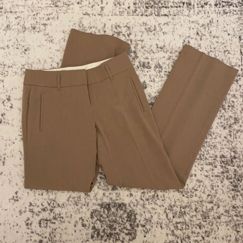 Beige flared dress pants